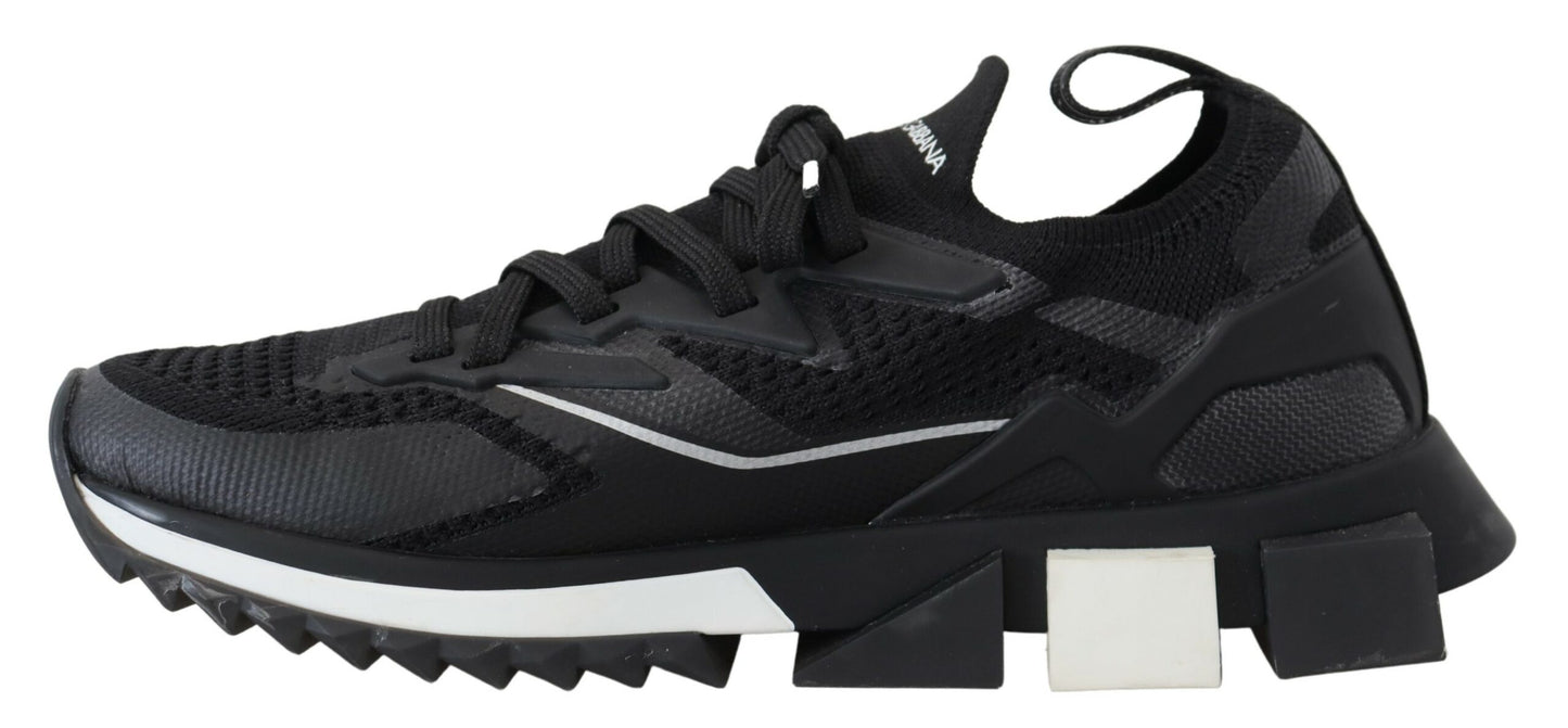 Schwarz Stretch Sorrento Turnschuhe Schuhe