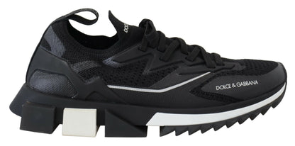 Schwarz Stretch Sorrento Turnschuhe Schuhe