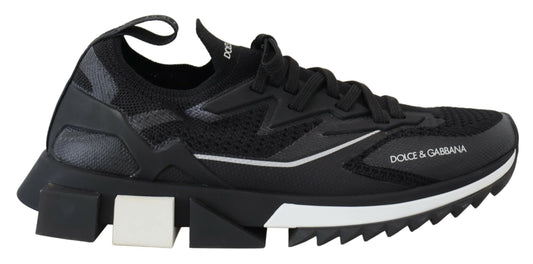 Schwarz Stretch Sorrento Turnschuhe Schuhe