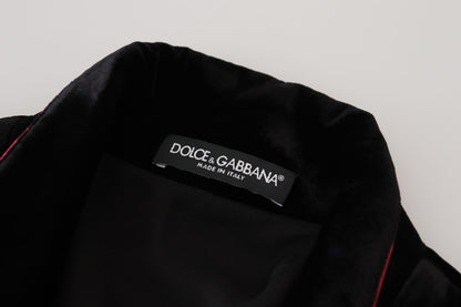 Schwarzer Blazer mit Gürtel und Knöpfen Viskosejacke