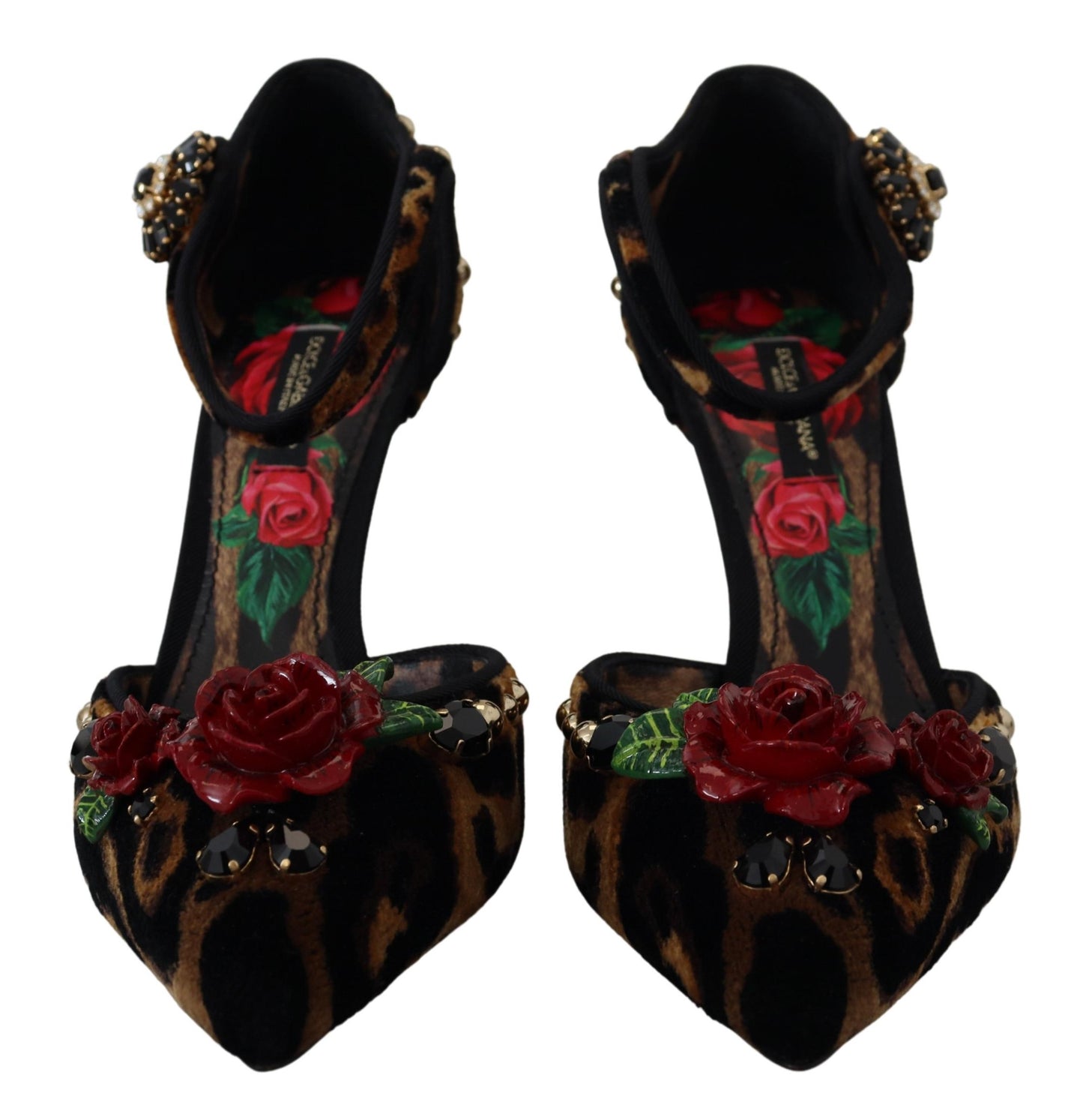 Braun verschönert Leopard Print Heels Schuhe