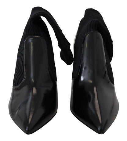 Schwarze Socken Stiletto Heels Booties Schuhe