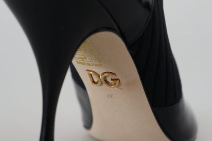 Schwarze Socken Stiletto Heels Booties Schuhe