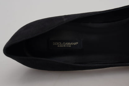 Schwarze Wildleder Heels Pumps Klassische Schuhe