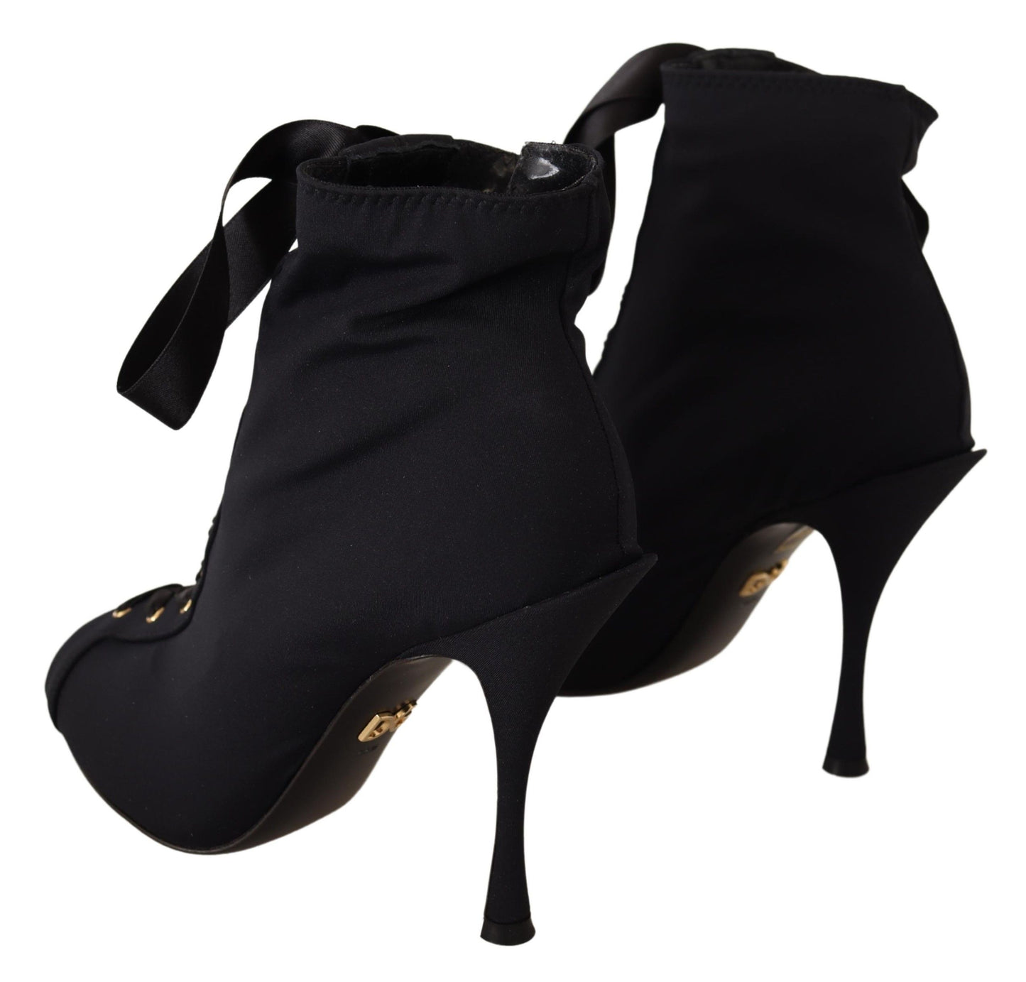 Schwarze kurze Stretch-Stiefel Schuhe