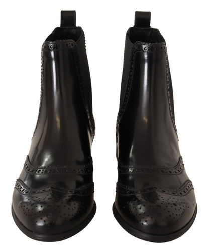 Schwarz Leder Knöchel hohe flache Stiefel Schuhe