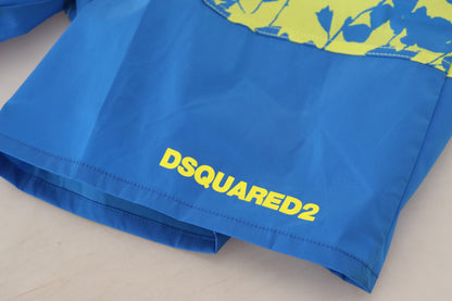 Blau Grün Logo Print Männer Beachwear Shorts Bademode