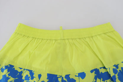 Blau Grün Logo Print Männer Beachwear Shorts Bademode