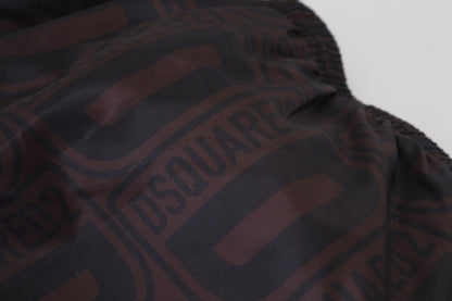 Braun Schwarz Print Männer Beachwear Shorts Bademode