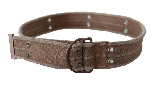 Beige Leder Logo Gürtel Sling Cintura Schnalle Gürtel
