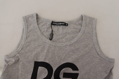 Graues D&G Millennials Tank Tee Baumwoll-T-Shirt