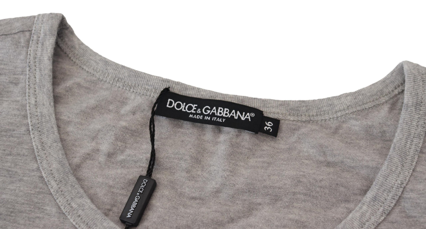 Graues D&G Millennials Tank Tee Baumwoll-T-Shirt