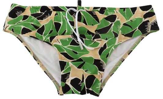 Multicolor Logo bedruckte Herren Badeslip Badehose