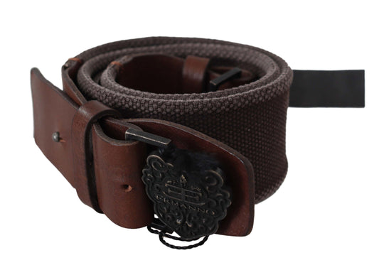 Dunkelbrauner Leder-Gürtel mit breiter Schnalle