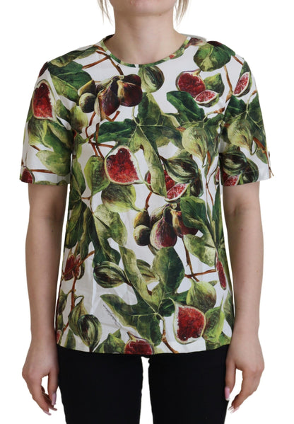 Baumwoll-Top mit Rundhalsausschnitt Bluse Frucht-T-Shirt