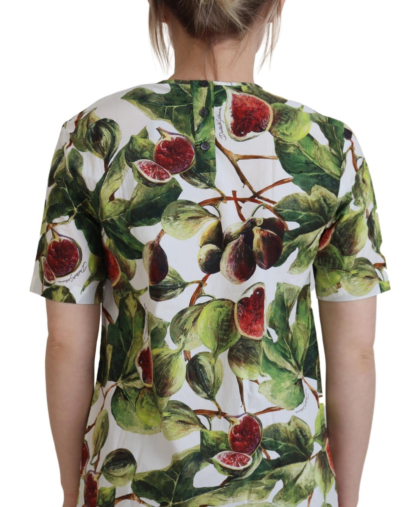 Baumwoll-Top mit Rundhalsausschnitt Bluse Frucht-T-Shirt