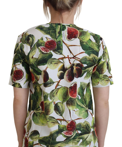 Baumwoll-Top mit Rundhalsausschnitt Bluse Frucht-T-Shirt