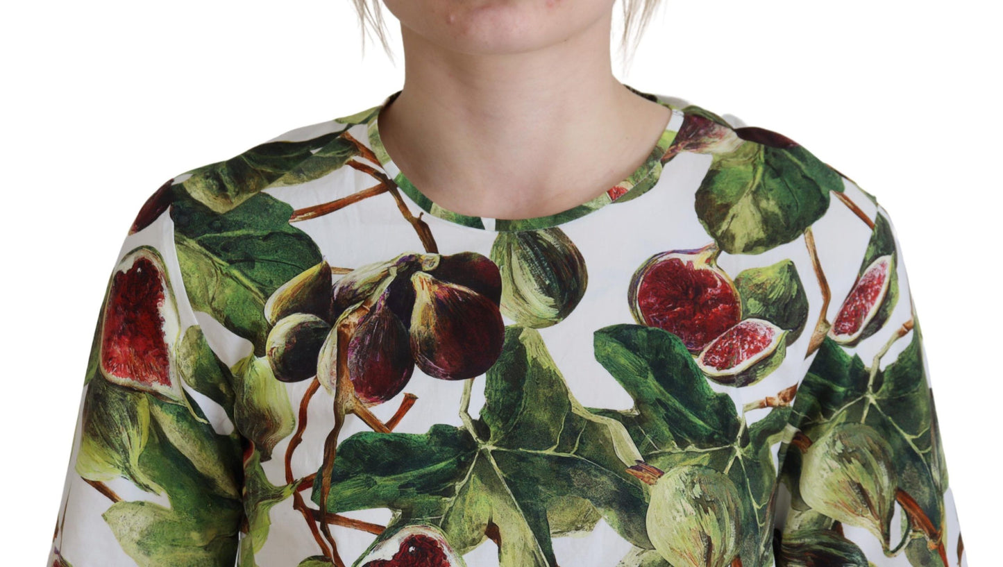 Baumwoll-Top mit Rundhalsausschnitt Bluse Frucht-T-Shirt