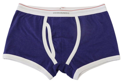 Blau Weiß Logo Baumwolle Stretch Männer Trunk Unterwäsche