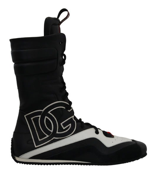 Multicolor Leder Boxen Kalb hohe Turnschuhe Schuhe