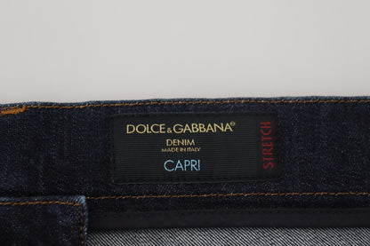 Blaue Baumwoll-Capri-Herren-Denim-Jeans