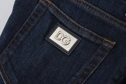 Blaue Baumwoll-Capri-Herren-Denim-Jeans