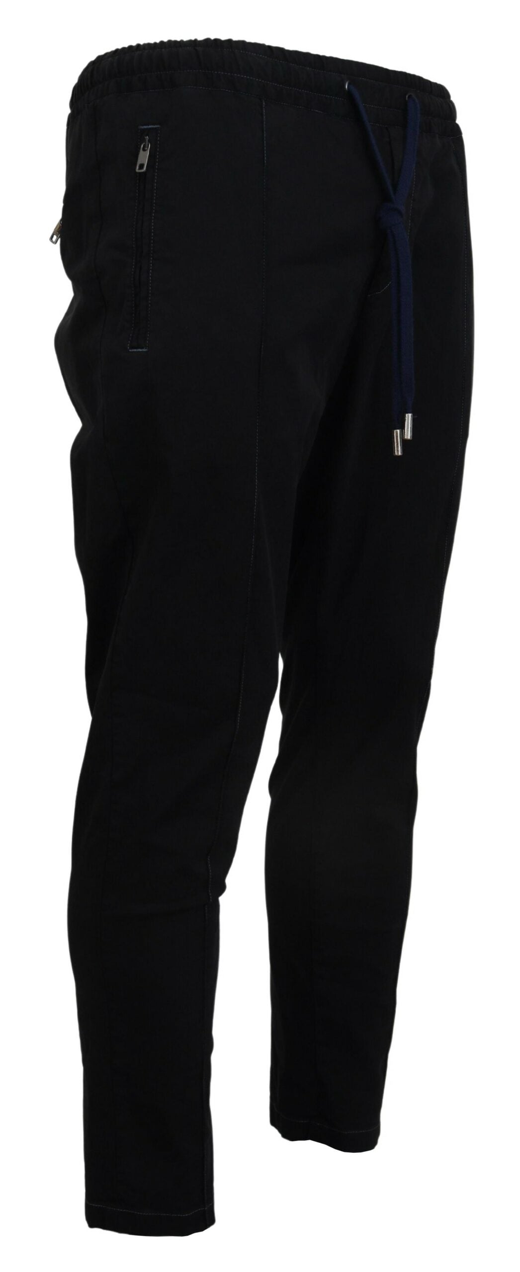 Schwarz Solid Herren Tapered Pants