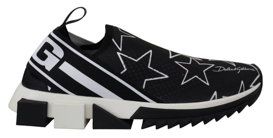 Weiß Schwarz Logo Sterne Sneakers Sorrento Schuhe