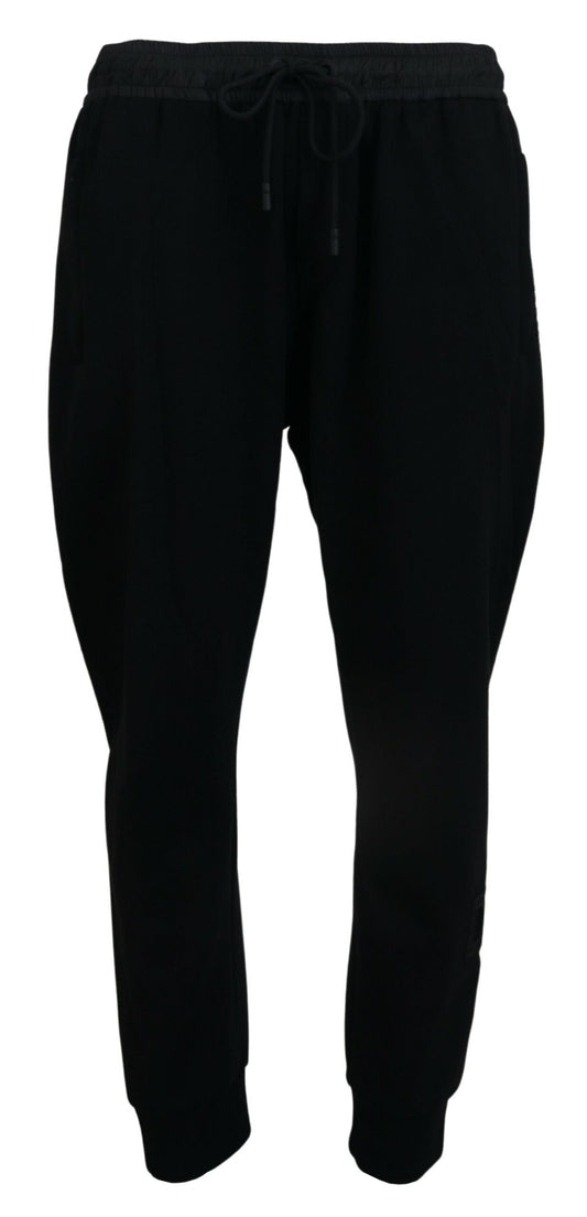 Schwarze Baumwoll-Jogger-Hose für Männer