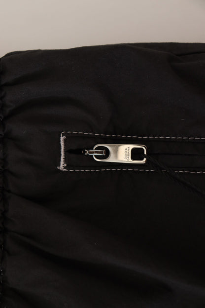 Schwarz Baumwolle Männer Tapered Pants
