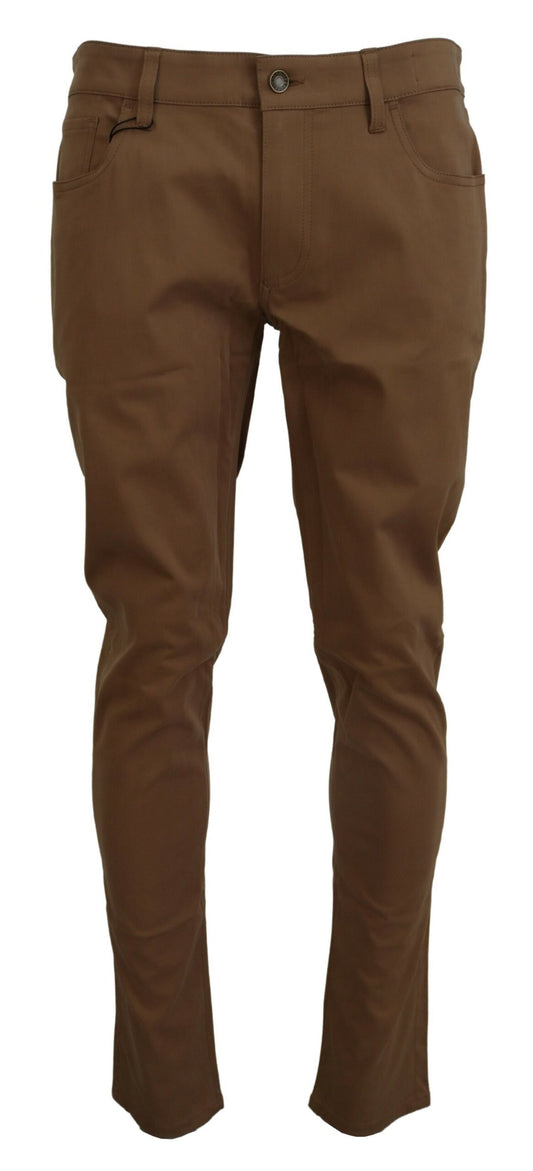 Braun Baumwolle Tapered Herren Denim Jeans