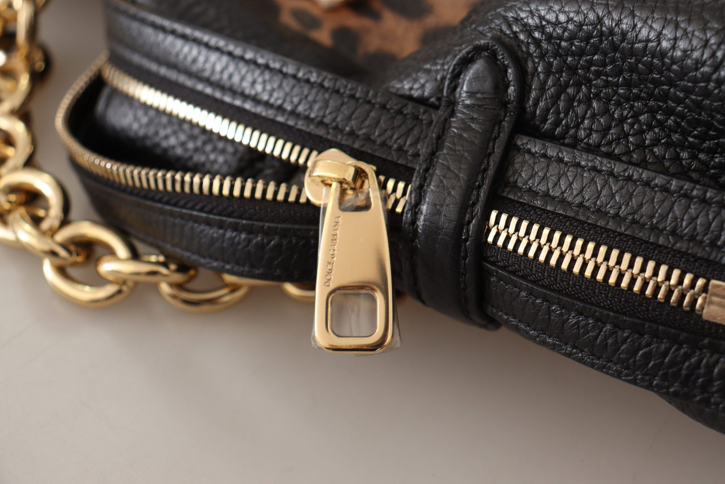 Brauner Leopardenleder Geldbeutel Satchel Sicily Umhängetasche