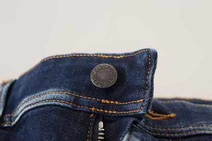 Blau gewaschene Baumwolle Slim Fit Herren Denim Jeans