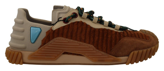 Braun Beige Stoff Lace Up NS1 Schuhe