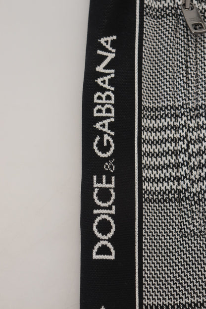 Schwarz Weiß Kariert Männer Jogger Hose