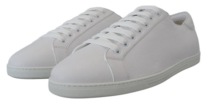 Weiß Leder Low Top Turnschuhe Schuhe
