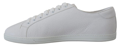 Weiß Leder Low Top Turnschuhe Schuhe