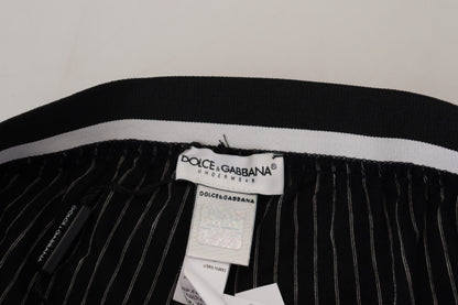 Schwarz gestreifte Baumwolle Brando Slip Unterwäsche
