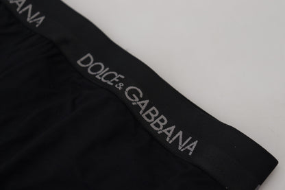 Schwarzer Modal Stretch Midi Slip Unterwäsche