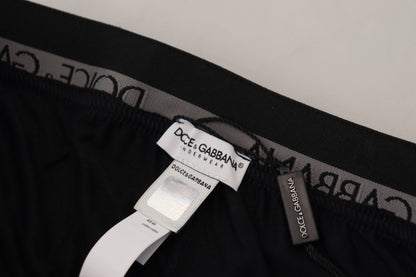 Schwarzer Modal Stretch Midi Slip Unterwäsche