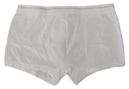 Weiße Baumwollmischung Regular Boxer Unterwäsche