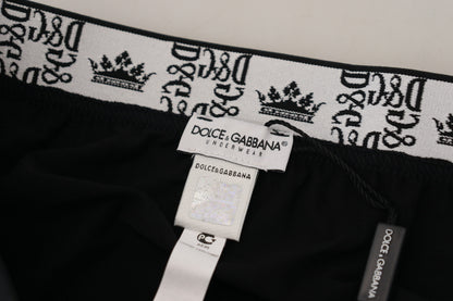 Schwarzer Baumwoll-Stretch Midi Slip Unterwäsche