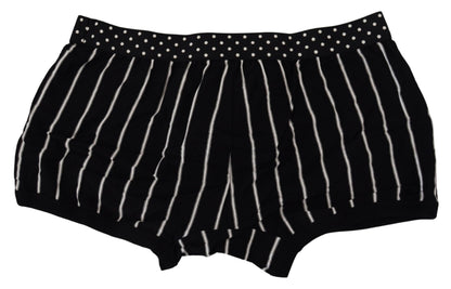 Schwarz gestreifte Regular Boxer-Unterwäsche aus Baumwolle