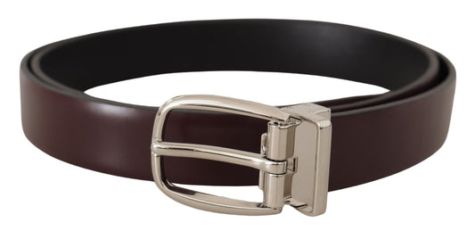 Massiver brauner Ledergürtel aus Silbermetall