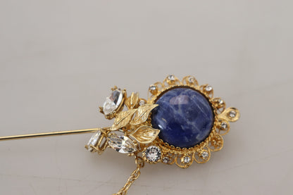 925 Sterling Silber Edelstein Kristall Kette Pin Brosche