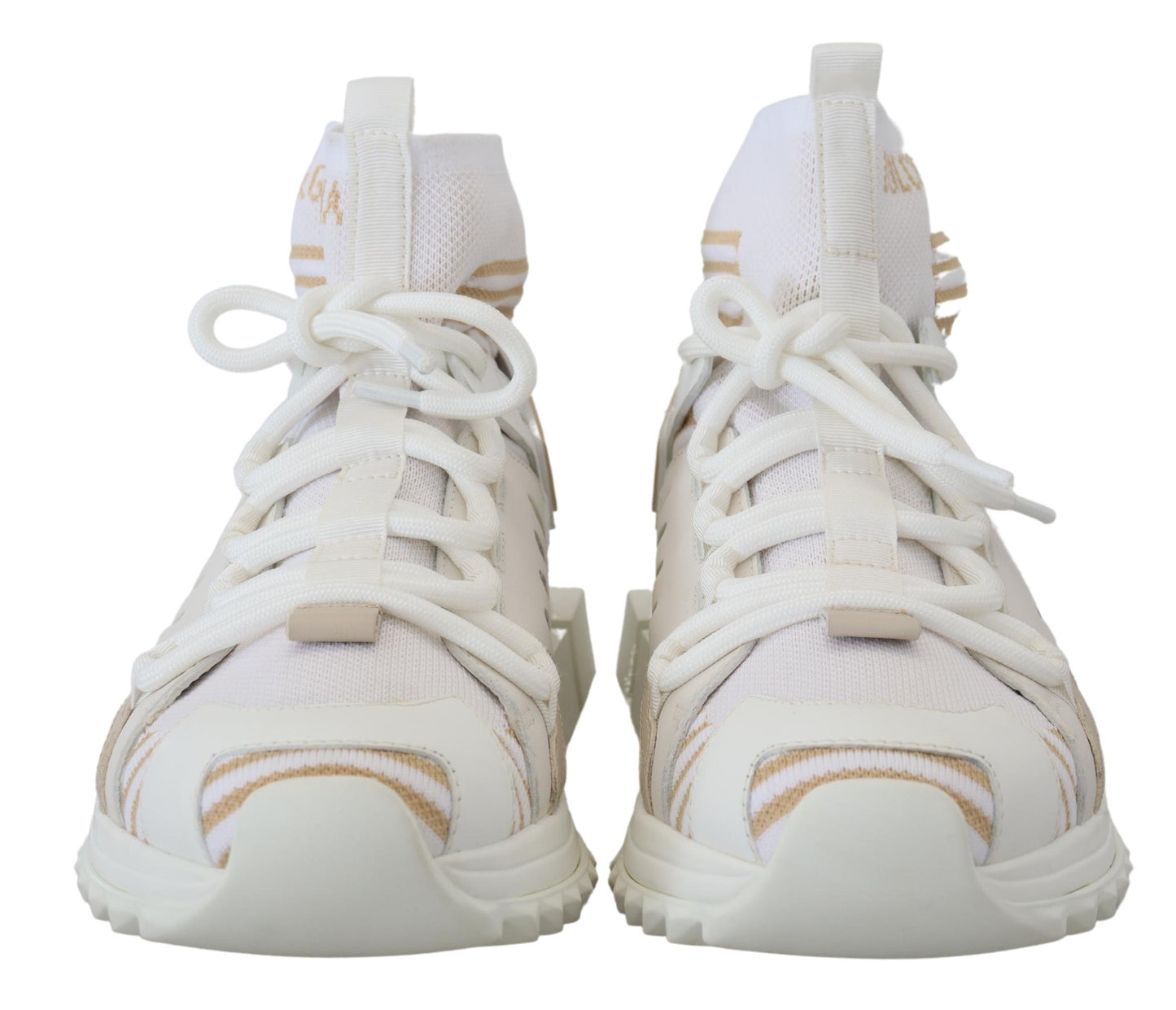 Weiß Beige Sorrento Turnschuhe Schuhe
