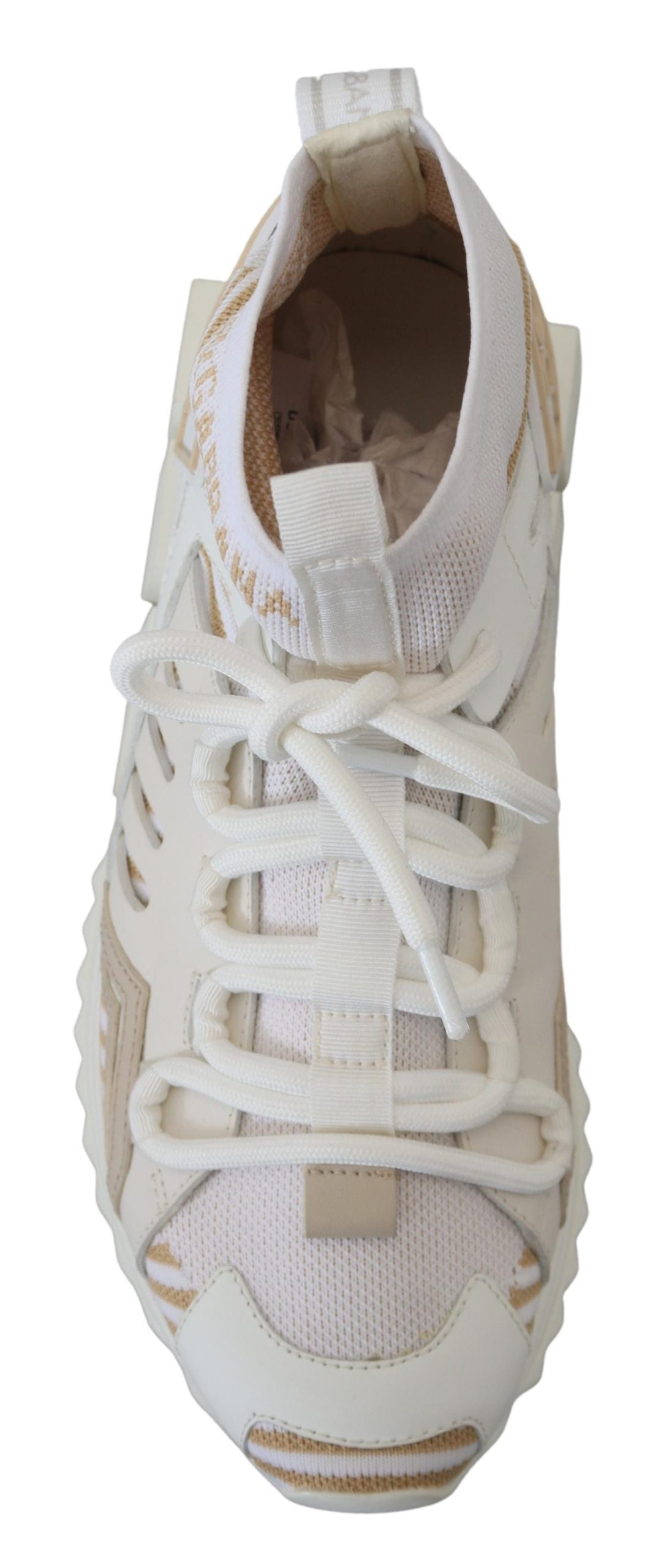 Weiß Beige Sorrento Turnschuhe Schuhe
