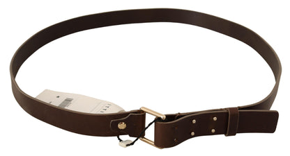 Gold Metallschnalle Taille Echtes Leder Gürtel