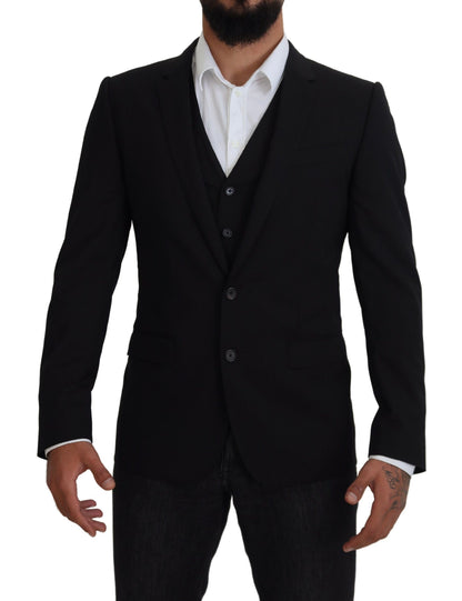Schwarze Jacke Weste 2 Stück MARTINI Blazer