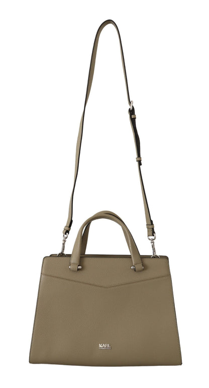 Salbeigrüne Leder-Tote-Tasche